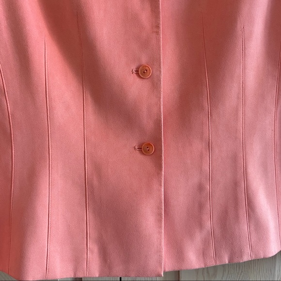 Talbots Y2K Salmon Ultrasuede Jacket | Size 4 - Picture 3 of 8